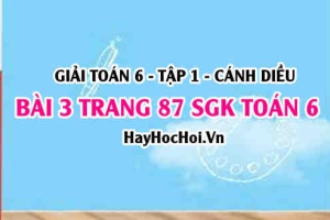 Giải bài 3 trang 87 Toán 6 Tập 1 SGK Cánh Diều